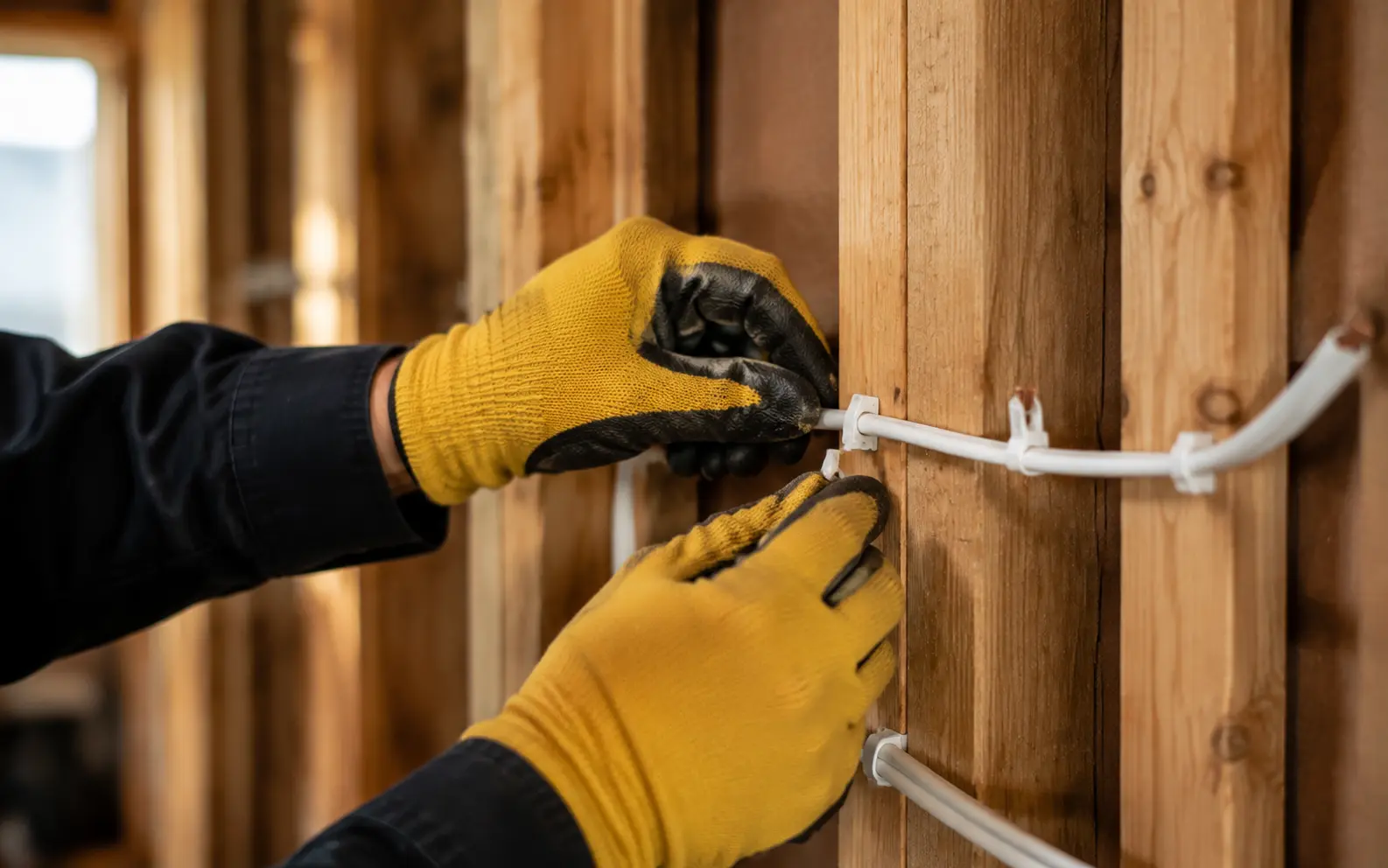 electrician assessing older electrical wiring in a Niagara Falls home