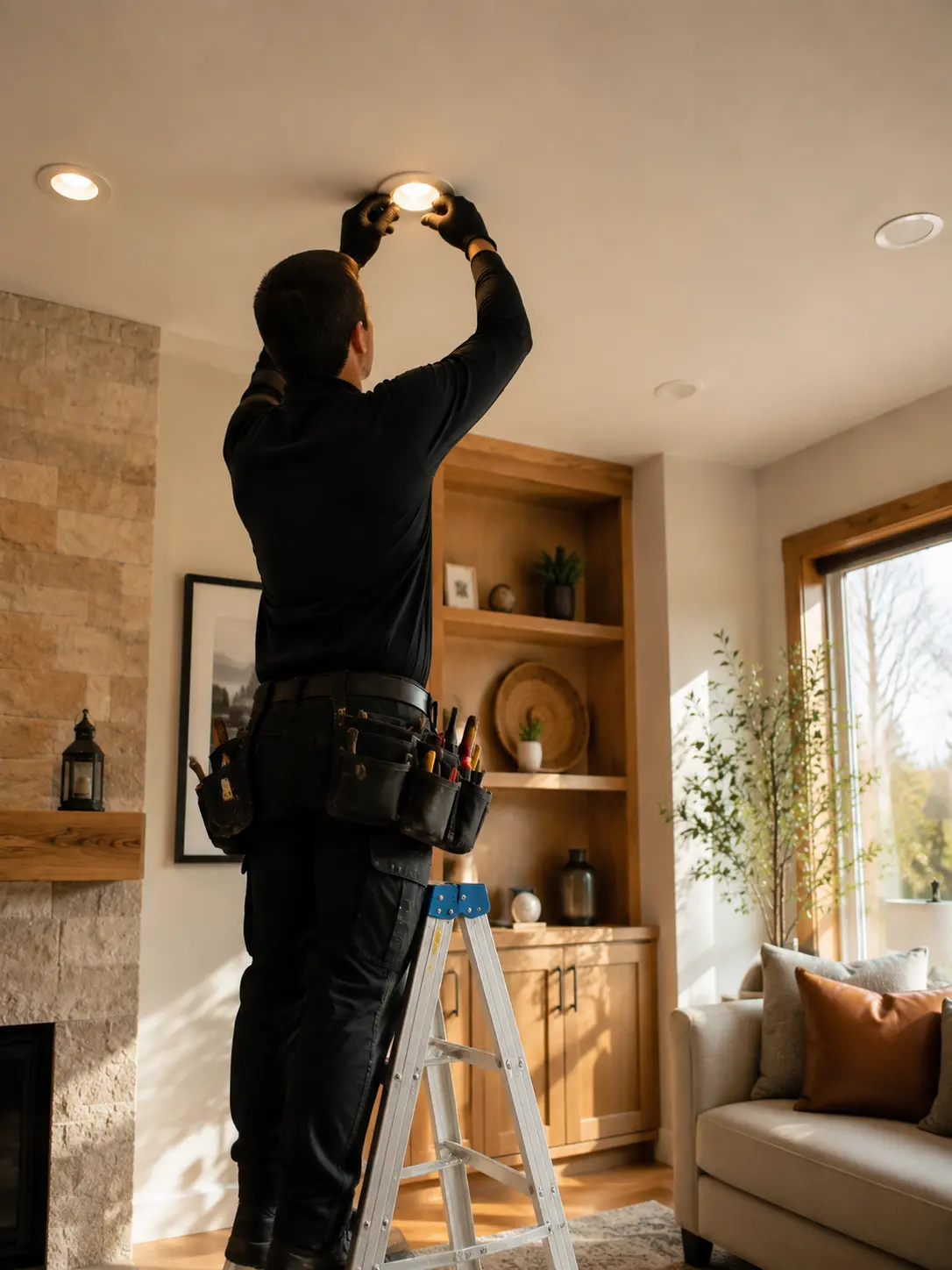 lighting installation electrician working in Niagara Falls